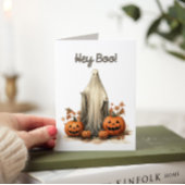 Funny Halloween Ghost Greeting Card サンキューカード