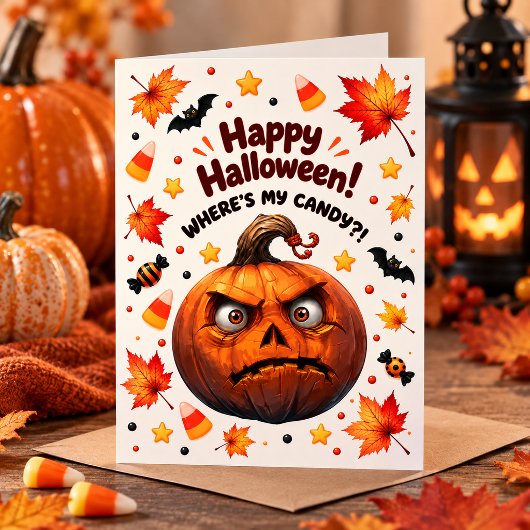 Funny Halloween Greeting Card シーズンカード