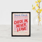 Funny Halloween Guest Check In  カード (黄色い花)