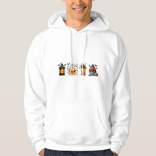 Funny Halloween Hoodie: 4 Spooky Halloween Hoodie パーカ (正面)