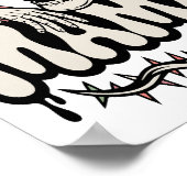 Funny Halloween Mama Cool Skull ポスター (角)