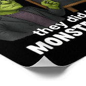 Funny Halloween Monster Math Pun, Teacher Humor  ポスター (角)