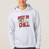 Funny Halloween Mummy "Rest In Chill" Graphic Whit パーカ (正面)