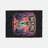 Funny Halloween No Kings In America Since 1776 Dis フリースブランケット (正面(横))
