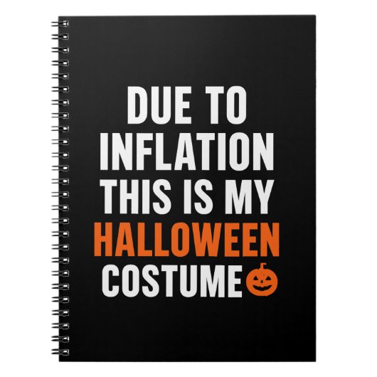 Funny Halloween Notebook – Due to Inflation ノートブック (正面)