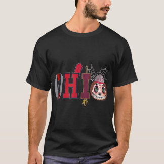Funny Halloween Ohio State Skull Pumpkin  Tシャツ
