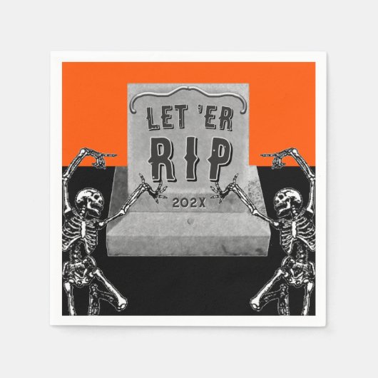 Funny Halloween Party スタンダードカクテルナプキン (正面)