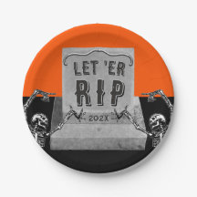 Funny Halloween Party Paper Plates