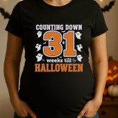 Funny Halloween Pregnancy Tee; 31 Weeks Countdown  Tシャツ