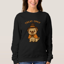 Funny Halloween Pug Witch Women's Sweatshirt スウェットシャツ