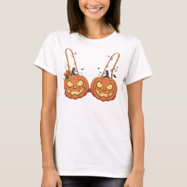 Funny Halloween Pumpkin Bra  halloween costume Tシャツ