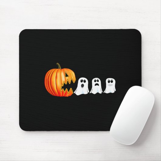 Funny Halloween Pumpkin Ghosts Jack O Lantern  マウスパッド (マウス)