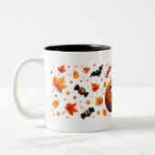 Funny Halloween Pumpkin Mug ツートーンマグカップ (左)