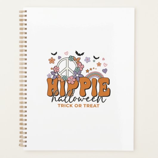 Funny Halloween saying Hippie Halloween プランナー手帳 (正面)
