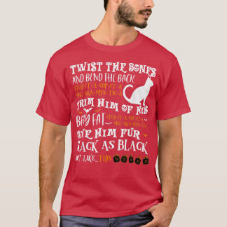 Funny Halloween Scary Black Cat Jackolantern Witch Tシャツ