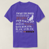 Funny Halloween Scary Black Cat Jackolantern Witch Tシャツ (デザイン正面)