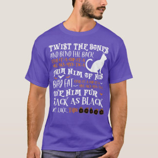 Funny Halloween Scary Black Cat Jackolantern Witch Tシャツ