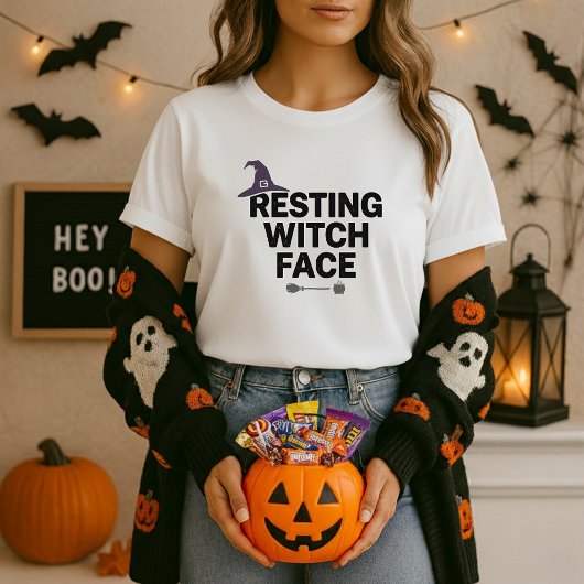 Funny Halloween Shirt; Resting Witch Face Pun  Tシャツ