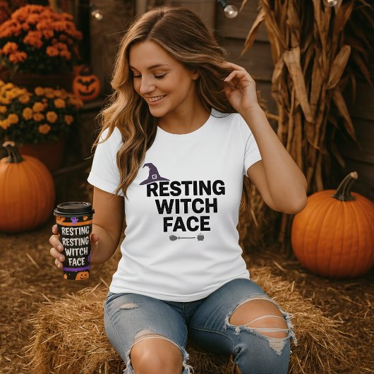 Funny Halloween Shirt; Resting Witch Face Pun  Tシャツ