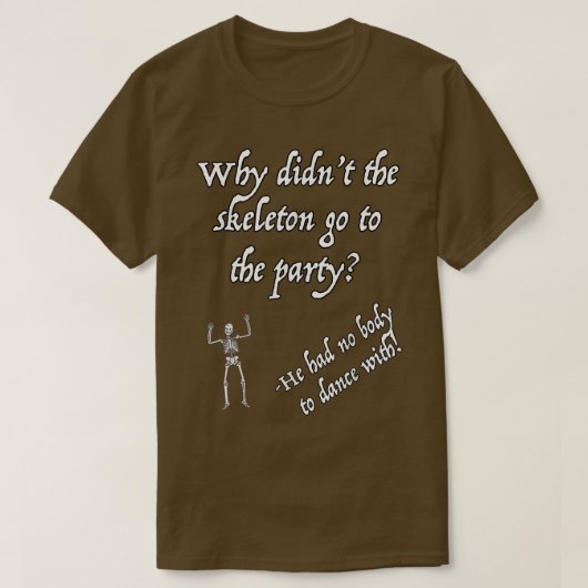 Funny Halloween Skeleton 2519 Tシャツ (デザイン正面)
