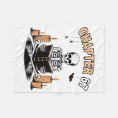 Funny Halloween Skeleton Reading Book 67 Memes _2  フリースブランケット (正面(横))