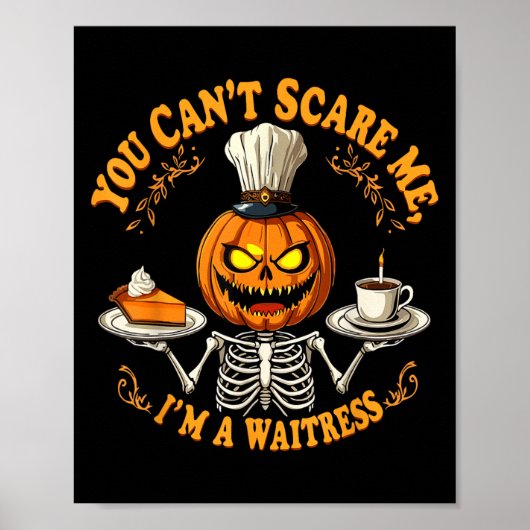 Funny Halloween Skeleton You Can't E Me I'm A Wait ポスター (正面)