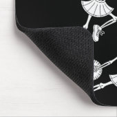 Funny Halloween Skeletons Cheerleader Pajama Cheer マウスパッド (コーナー)