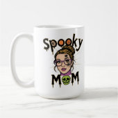 Funny Halloween Spooky Mom Witch Mom コーヒーマグカップ (左)