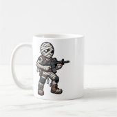 Funny Halloween Tactical Mummy Army Men Veteran Co コーヒーマグカップ (左)