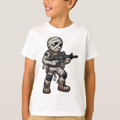 Funny Halloween Tactical Mummy Army Men Veteran Co Tシャツ (正面)