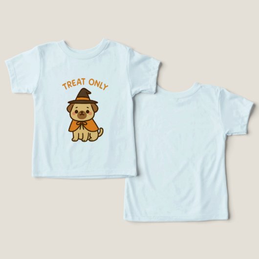 Funny Halloween tee with cartoon dog (デザイン正面&裏面)