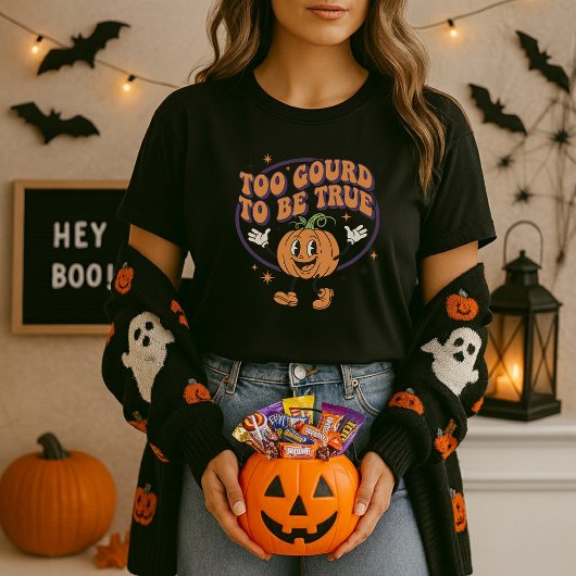 Funny Halloween Too Gourd To Be True Pumpkin Pun  Tシャツ