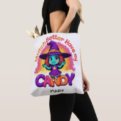 Funny Halloween trick or treat bag トートバッグ (クローズアップ)