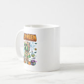 Funny Halloween Video Game Pumpkin Gaming Men Boys コーヒーマグカップ (正面左)