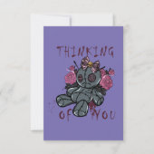 Funny Halloween Voodoo Doll  Card サンキューカード (正面)