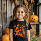 Funny Halloween – Will Trade Brother for Candy Tシャツ
