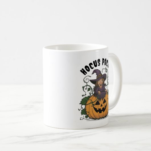 Funny Halloween Witch コーヒーマグカップ (正面右)