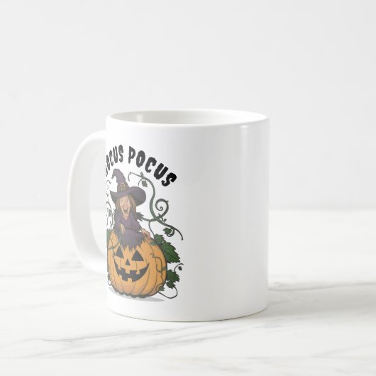 Funny Halloween Witch  コーヒーマグカップ (正面左)