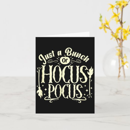 Funny Halloween Witch Just A Bunch Of Quote Gift  カード (黄色い花)