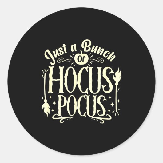 Funny Halloween Witch Just A Bunch Of Quote Gift  ラウンドシール (正面)