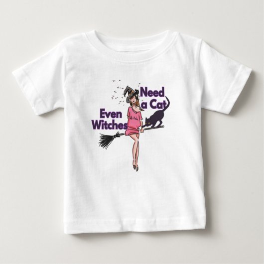 Funny Halloween Witch T-Shirt baby ベビーTシャツ (正面)