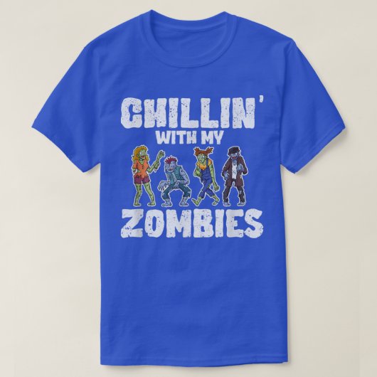 Funny Halloween Zombie Lover Creepy Chillin With M Tシャツ (デザイン正面)