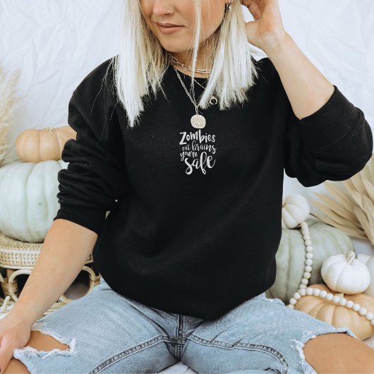 Funny Halloween Zombies Eat Brains Humor Sweater スウェットシャツ