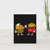 Funny Hamburger French Fries Combo Snacks Fast Foo カード (正面)