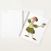 Funny Hamlet Shakespeare Actor Holding Skull プランナー手帳 (ディスプレー)