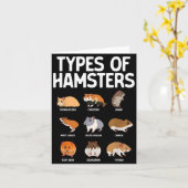 Funny Hamster Art For Men Women Boys Girls Hamster カード (黄色い花)