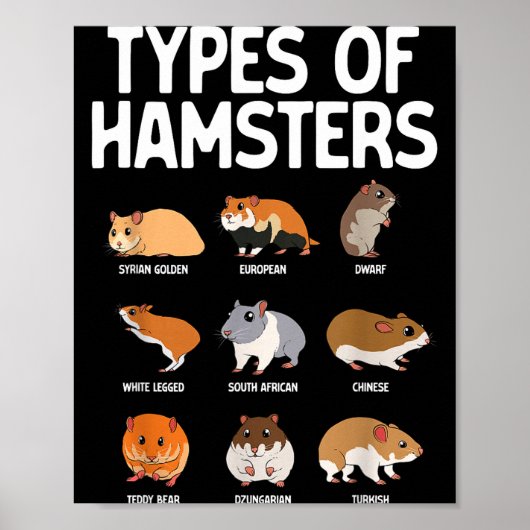 Funny Hamster Art For Men Women Boys Girls Hamster ポスター (正面)