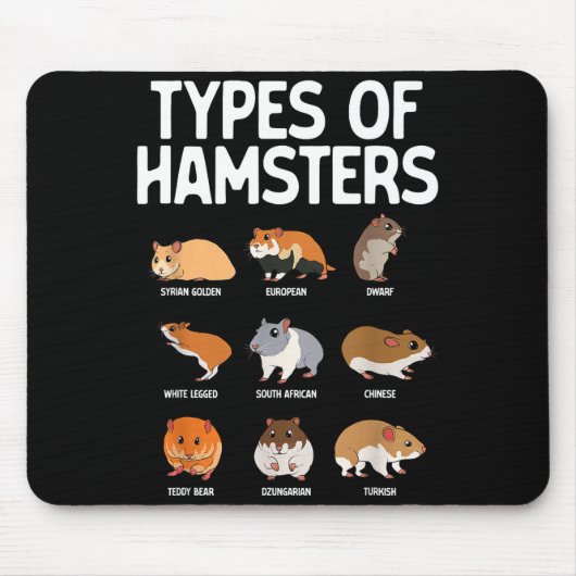 Funny Hamster Art For Men Women Boys Girls Hamster マウスパッド (正面)