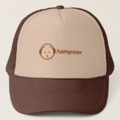 Funny Hamster Headphones Trucker Hat キャップ (正面)
