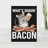Funny Hamster What's Shakin' Bacon Breakfast カード (正面)